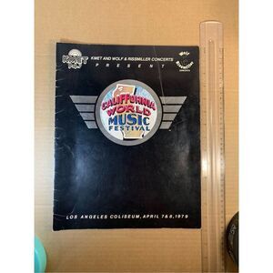 Cheap Trick Concert Program CALIFFORNIA Music Fest-1979 Ted Nugget RARE